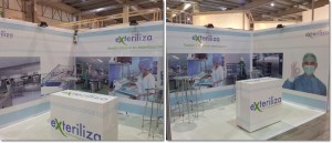 Stand para feria comercial del sector salud en Chile