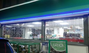 Decoración de una gasolinera